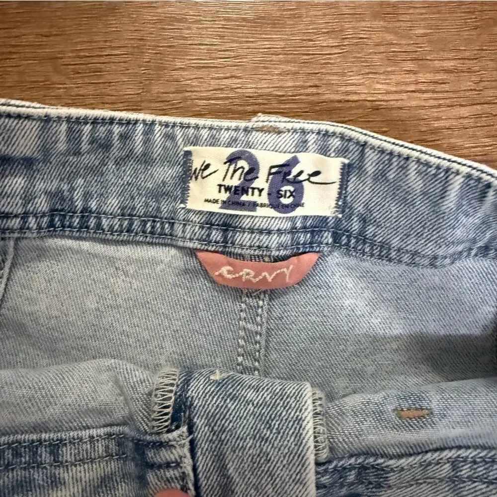 WE THE FREE PEOPLE CRVY Santa‎ Cruz Jean shorts